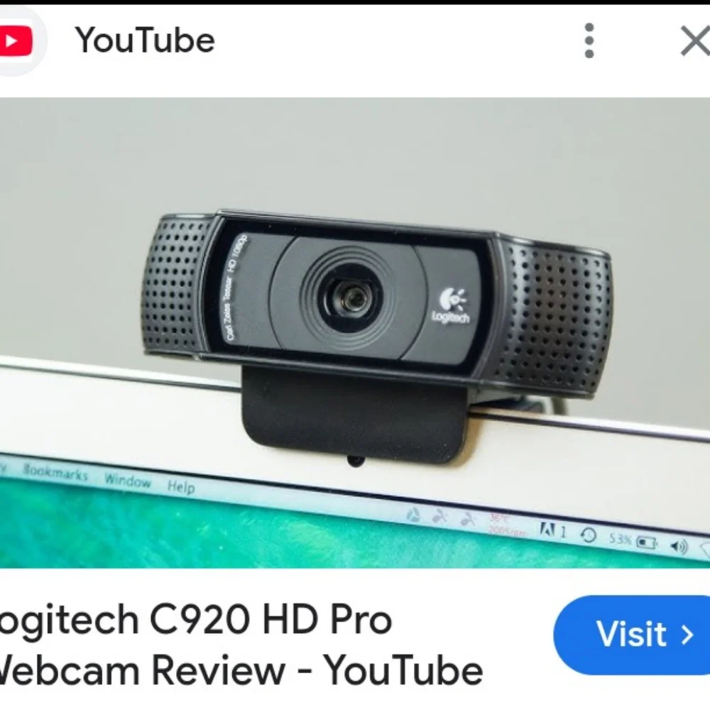 Logitech C920 HD Pro WebCam for Apple Mac